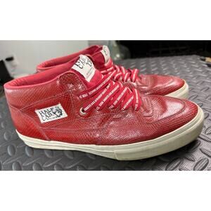 1992 Vans Half Cab Skateboarding Shoes Men Size 12 Red Snakeskin Sneakers Mids